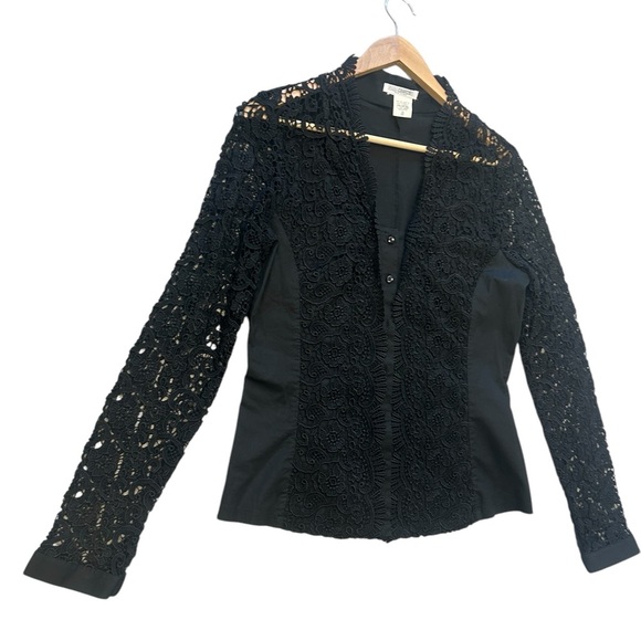 Naracamicie M NWOT Elegant Black Lace Women's blouse - Picture 1 of 15